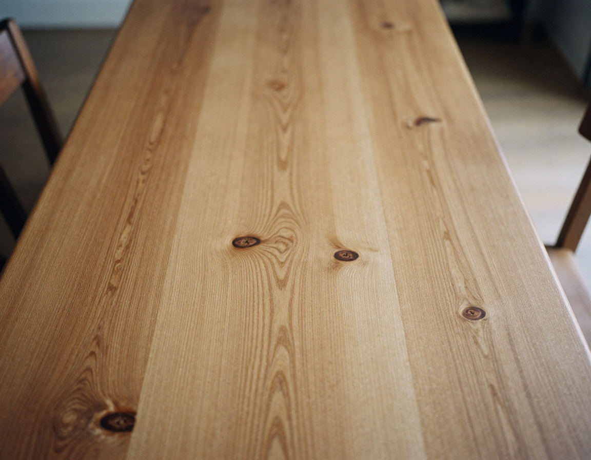 Solid wood dining table