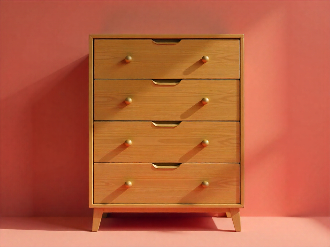 Solid wood storage cabinet