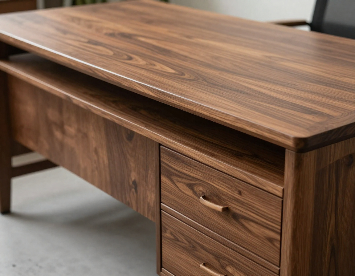 Solid wood office desk
